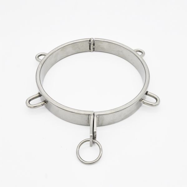 

stainless bondage chastity steel product collar a095 tow ring arrival new round device unisex