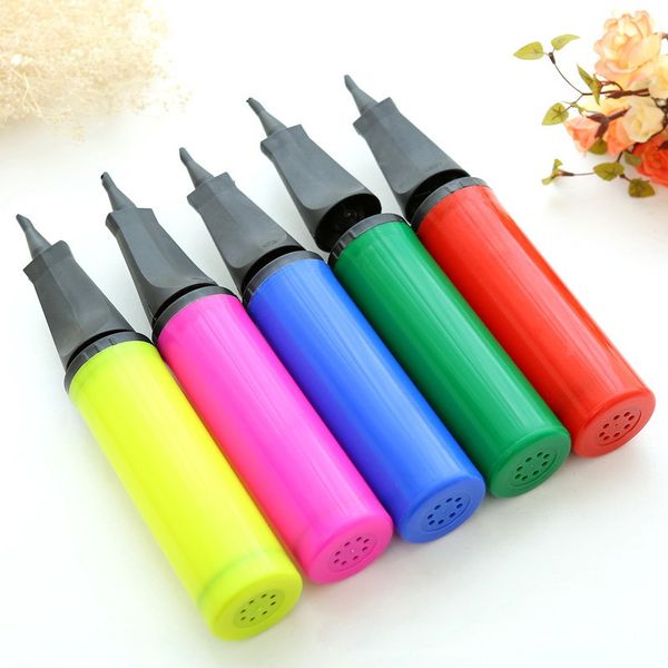 

wedding decoration portable plastic hand pushing balloon pump candy color air inflator pump festival supplies