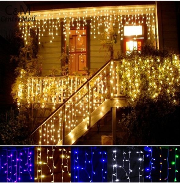 

christmas light outdoor decoration 3.5m droop 0.3-0.5m curtain icicle string led light 110v- 220v new year garden xmas wedding