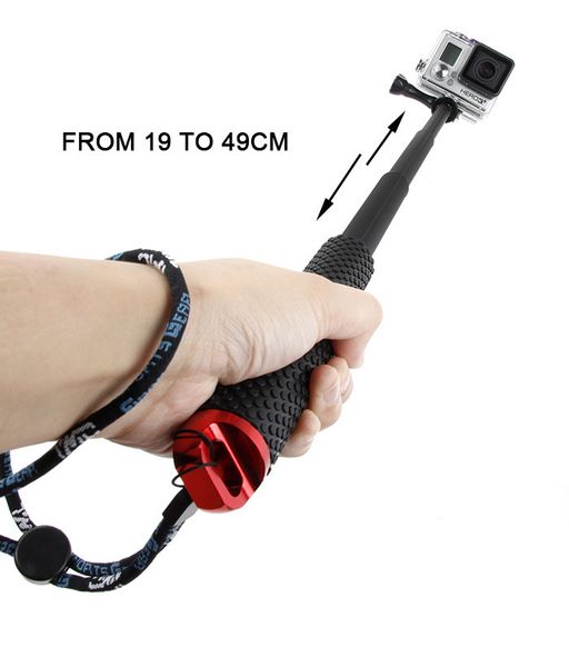 

оптовая 19-дюймовый motion camera телескопическая ручной selfie палка selfiestick для спортивной камеры