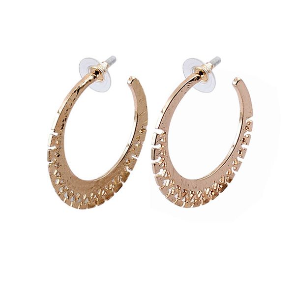 

new lady alloy c-shaped earrings 100% environmentally friendly materials / kc gold plating shallow 1pair / lot lot drop shipping, Golden;silver