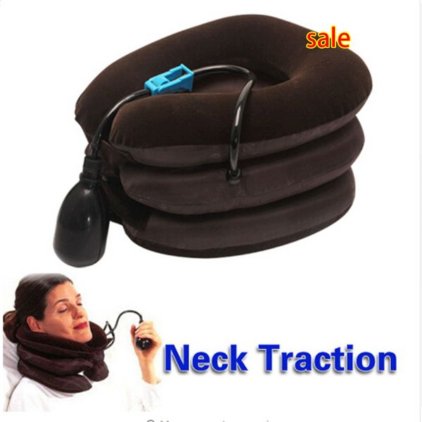 

air cervical neck traction soft brace device head back shoulder neck pain health care