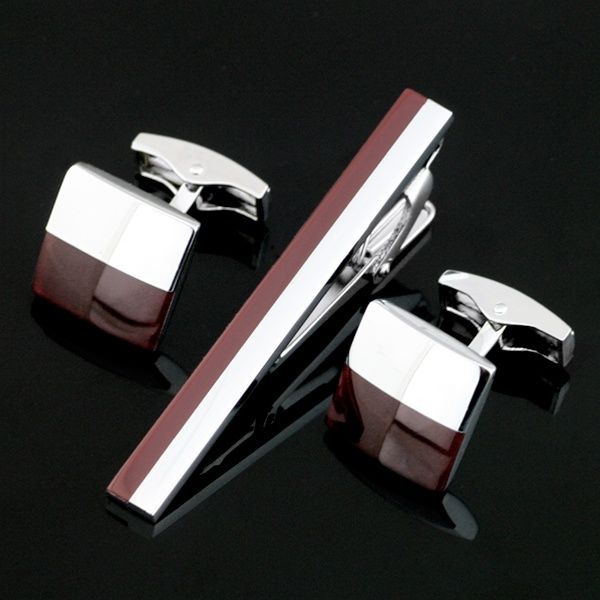 

мужчины запонки ювелирные изделия из нержавеющей стали полоса галстук клип запонки костюм отворотом мужской свадебный подарок запонки галсту, Silver;golden