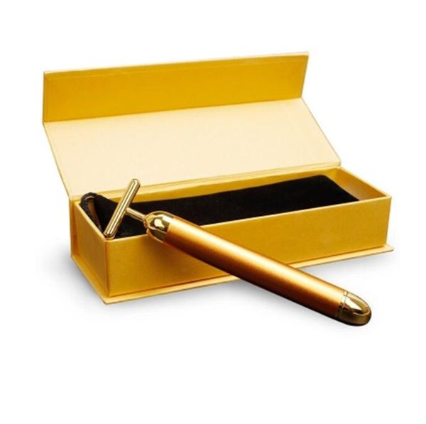 Technologie aus Japan 24K Beauty Bar Golden Energy Gesichtsmassagegerät Schönheitspflege Vibrations-Gesichtsmassagegerät 1 Stück Schlankheitsgesicht mit Geschenkbox