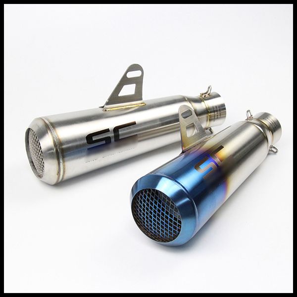 Tubo di scarico universale per moto Sistema di scarico in acciaio inossidabile Slip On Dirt Street Bike Moto Diametro 38-51 mm