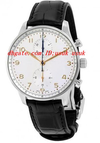 

luxury wristwatch chronograph quartz movement silver dial men's watch 40.9mm mens watch watches, Slivery;brown