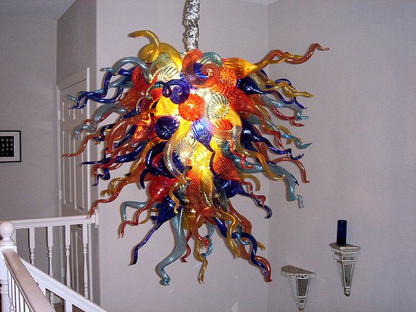 

100% handmade blown lamp chandelier home decorations multi color modern art designed led light source hanging pendant lamps