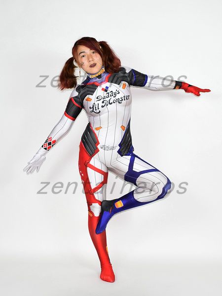 

3d женкий harley quinn ком ђпеѬгеѬо коплей ком, Black;red