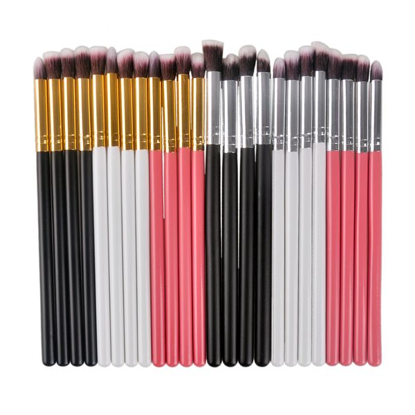 

eyeshadow brushes set professional man-made fiber hair make up eye makeup brush tool cosmetic kit with gold/ silver tube 4pcs/set