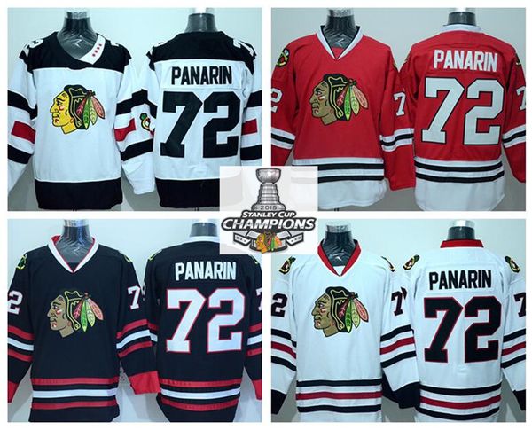 

winter classic ice hockey 72 artemi panarin jerseys chicago blackhawks team color red third alternate white black 100% embroider logos, Black;red