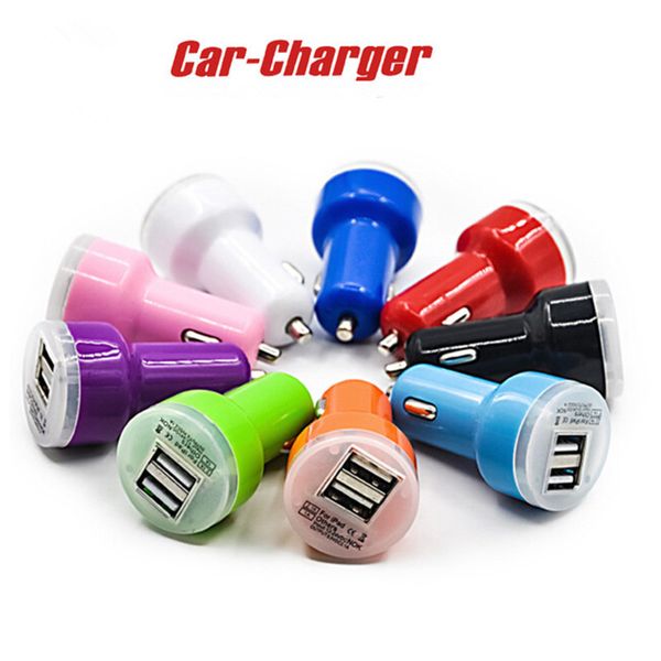 

travel adapter car charger 2 ports colorful micro usb car plug usb adapter for iphone 7 7 plus