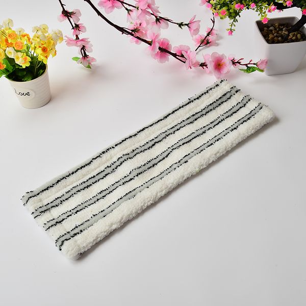 

wholesale-grey and white stripes microfiber cleaning mop cloth ,flat mop head for home cleaning