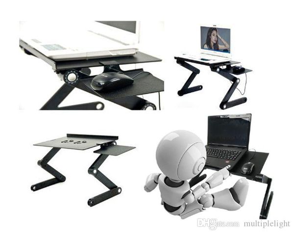 Portable Foldable Adjule Computer Desk Height Stand Portable Foldable Adjule Computer Desk Height Stand Up Lap Top Table For Tv