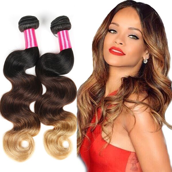 Brazilian Virgin Hair Ombre And Natural Color 1b 4 27 Brazilian