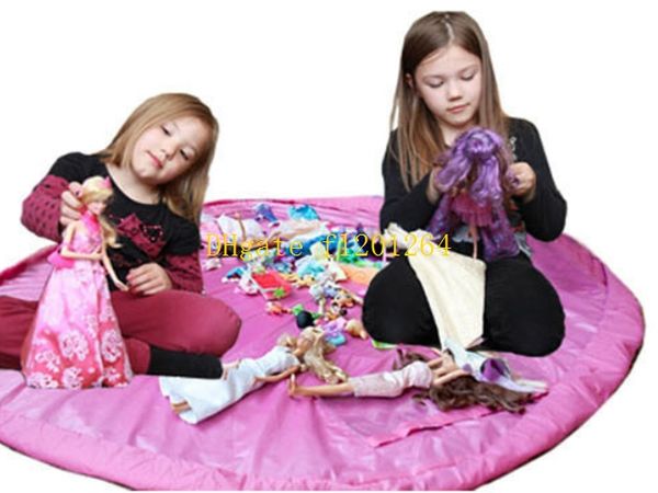 30 stücke Freies Verschiffen 100 cm Tragbare Kinder Kinder Säuglingsbabyspielmatte Aufbewahrungsbeutel Spielzeug Organizer Decke Teppich Boxen für Spielzeug