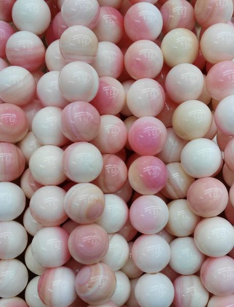 

4-12 мм полный прядь высокое качество натуральной раковины круглый шар розовый кра