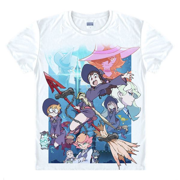 

anime shirt little witch academia t-shirts multi-style short ritoru witchi akademia atsuko kagari akko cosplay shirts tee-style123-no04, White;black