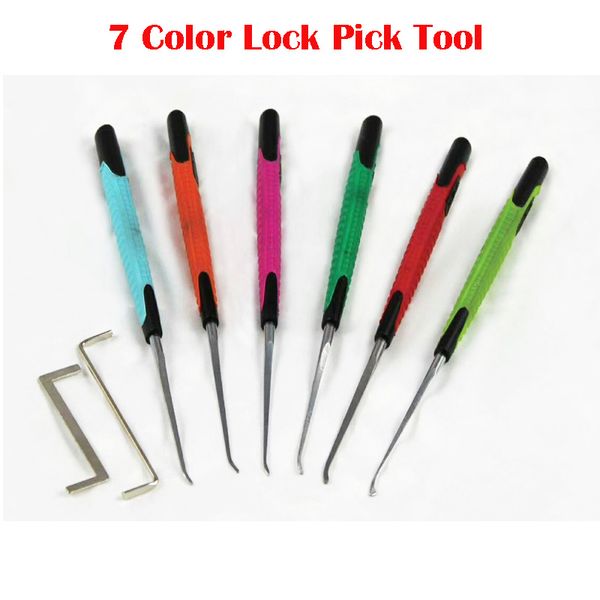 Neue 7 PCS Bunte Lock Pick Tool Lock Pick Gun Superior Türöffner Schlosser Werkzeuge Kostenloser Versand