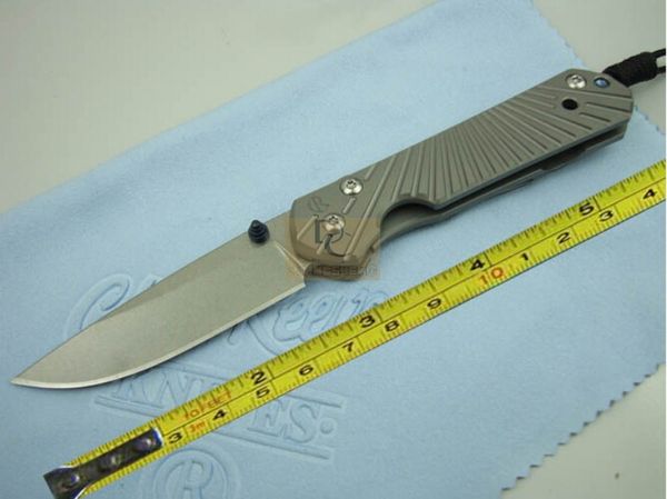 Chris Reeve Small Sebenza 21 Style D2 Stonewashed Blade TC4 TITANIUM Sunstriker Handle Складной карманный нож Кемпинг EDC Gear