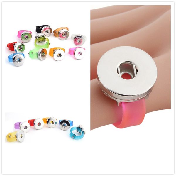 

нуса оснастки ювелирные изделия многоцветный силиконовые 18 мм оснастки кнопки кольца для 18 мм оснастки diy регулируемая кнопка кольцо, Golden;silver