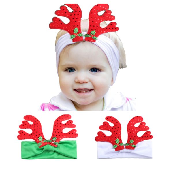 2017 Nuove piccole corna fascia per bambini Festa di Natale vestire fasce per bambina bambino copricapo accessori per capelli fiocco per capelli