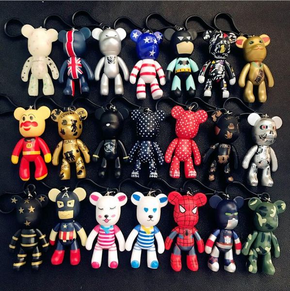 

горячие продажи милый творческий медведь брелок автомобиля брелок кулон мультфильм сумки мужчины и женщины небольшой подарок r248 декоративн