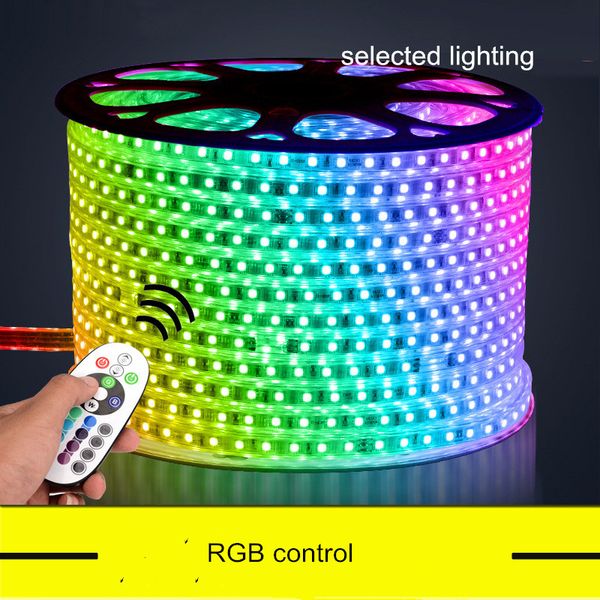 

60pcs / m веодиодов поло ламп 220v110v smd5050 ip65 водонепѬониаемй rgb менне веодио