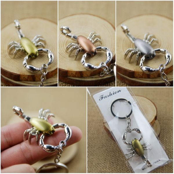 

scorpion keychain 3 color zinc alloy key ring lovely key chain bag pendant girly hostess gift for girl women bag gift craft c4l, Silver