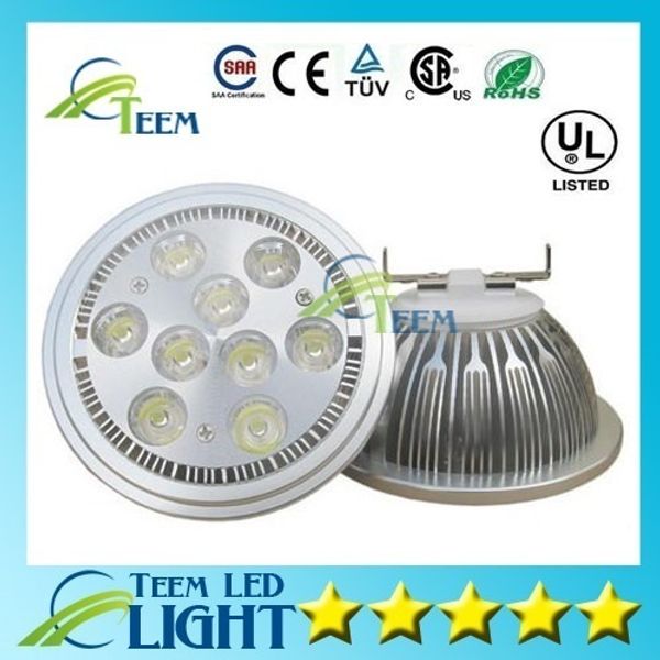 Lampada Led ad alta potenza DHL 21W 27W Dimmerabile AR111 E27 G53 GU10 Lampadina a LED Faretto AC 85-265V Luci a LED down 100