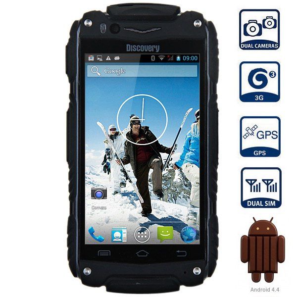 

discovery v8 3g smartphone waterproof shockproof 4.0" ips android 4.4 mtk6572 dual core 5.0mp dual sim wcdma wifi cell phone