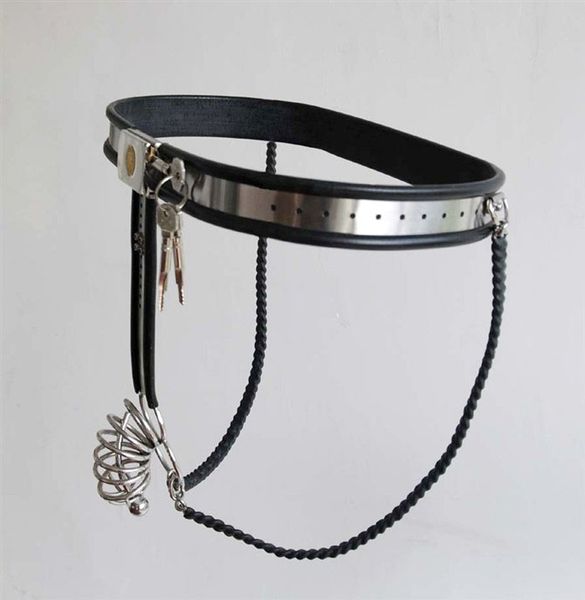 

chastity belt underwear male chastity belts devices 90-110cm adjusable waist belts stainless steel belt summer strapon panties