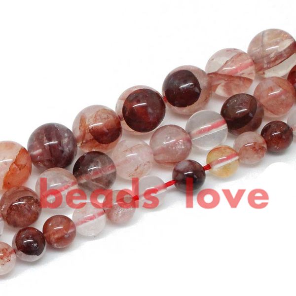 

natural stone red leaf quartz loose spacer beads 6 8 10 12mm strand 15" for jewelry making-f00274 jewelry making, Black