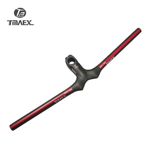 

TMAEX-углеродный руль + стебель Mtb Велоспорт рули углерода бар плоский интегрированный ручка бар велосипед аксессуары Красный 3k матовый