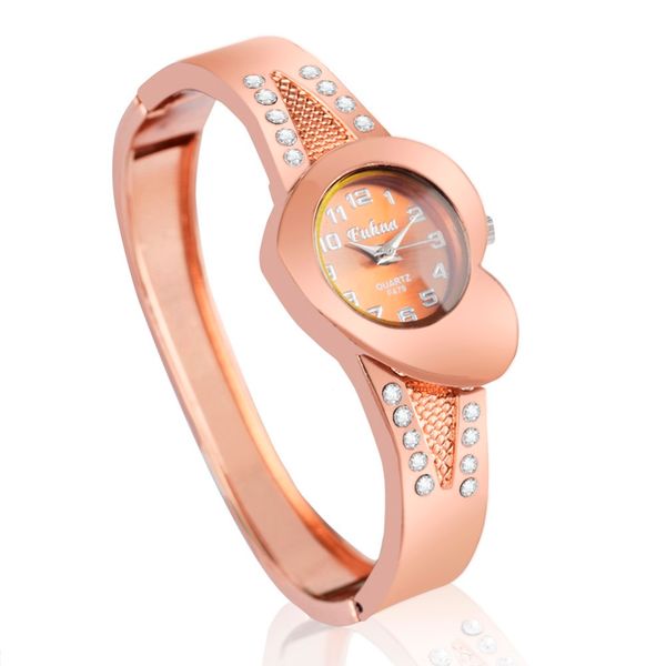 

a2 мода женщины кварцевые часы новые горячие продать розовое золото дамы браслет часы популярный дизайнер горный хрусталь часы relogio femin, Slivery;brown