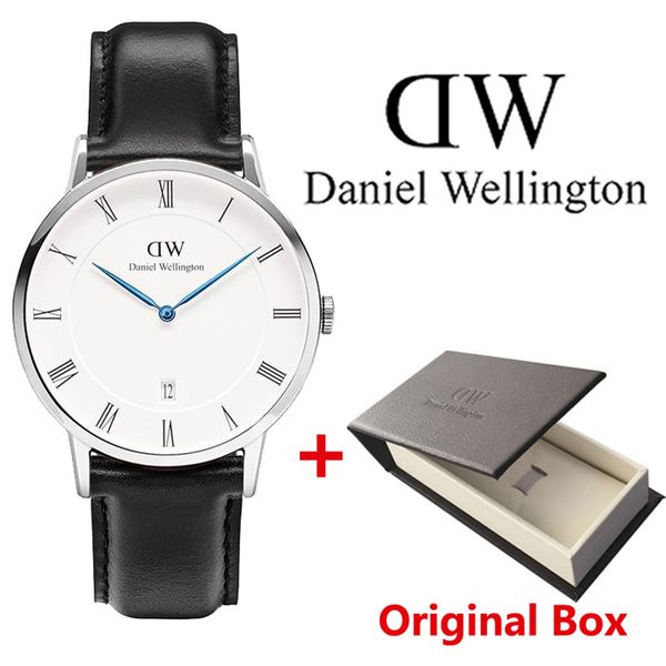 

black Daniel watches fashion watch 40mm Men watches Luxury Brand Quartz Watch Clock Relogio Montre Femme D Wristwatches W original box