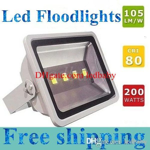 

супер высокий люмен 200 вт 20000lm залива светодиодные прожекторы ac 85-277v теплый/холодный белый 4х50вт светодиодные открытый сад лампы во