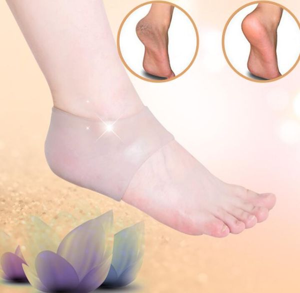 

silicone foot care tool moisturizing gel heel socks cracked skin care protector pedicure health monitors massager kka2887