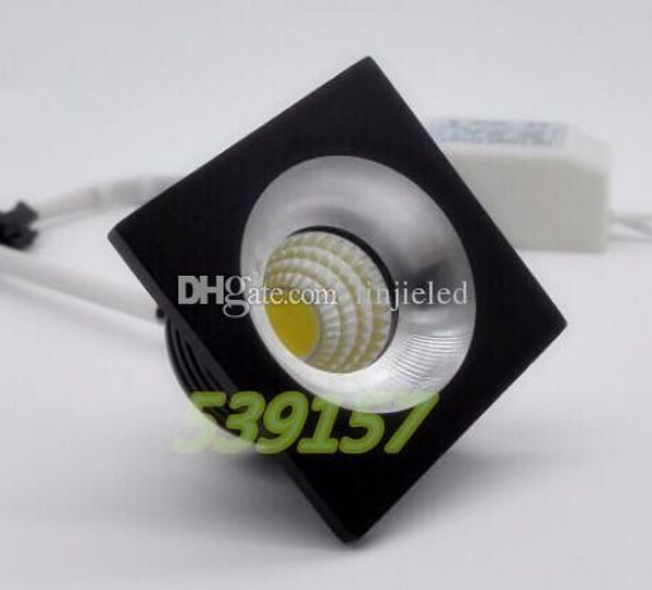 

mini square black body cob led down light 5w cob led ceiling lamp dimmable downlights ac85-265v