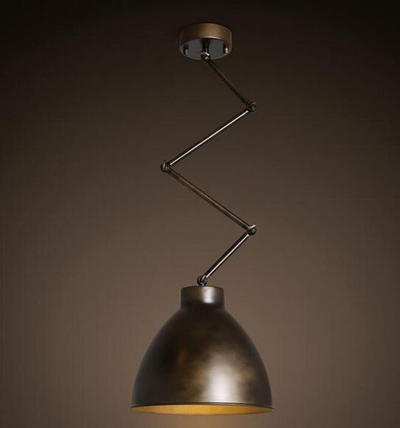 

loft vintage industrial wind manipulator arm ceiling lamp bar cafe clothing store iron telescopic ceiling light