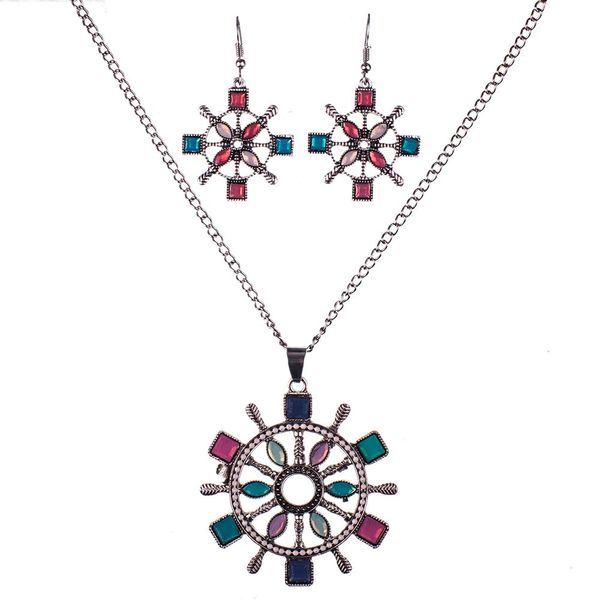 

ms1504518 мода ювелирные наборы высокое качество ожерелье наборы для женщин ювелирные изделия кристалл смолы уникальный рулей животных океан, Silver