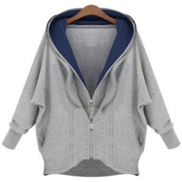 

3xl oversized winter coats women 2020 fashion hooded sweatshirts coat casual pockets zipper solid outerwear hoodies jacket, Black