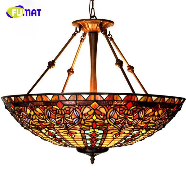27in European Style Baroque Restaurant Tiffany Country Light 27in European Style Baroque Restaurant Tiffany Country Light Classical Stained Glass Roses Pendant Lamp Hotel Project