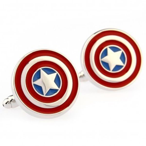 

Free shipping Captain America Cufflink 1 Pairs Promotion 960088