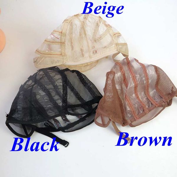 

wig caps part wig caps wig making cap hair extension tools for human hair wigs 3 colors, Black;brown