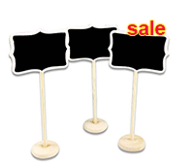 

wholesale mini wooden wood chalkboard blackboard on stick stand place card holder table number for wedding event decoration