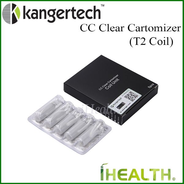 

100% Original! Kanger T2 Replacement Coil Head 1.8ohm 1.5ohm 2.2ohm 2.5ohm Replaceable Coil Head for T2 CC Clearomizer with long wick