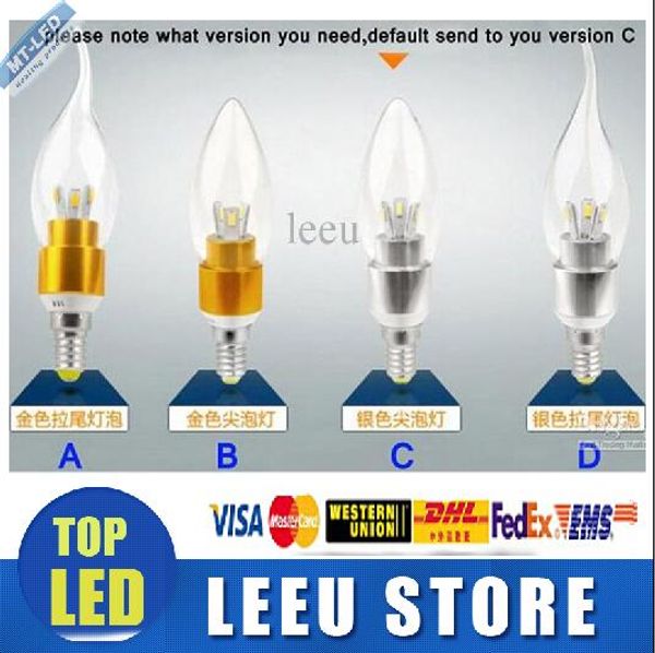 

high power 6w led candle bulb e14 e12 e27 85-265v led chandelier led light lamp bulbs lighting spotlight downlight