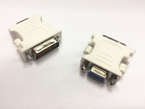 Novo adaptador de conector dvi 241 macho para vga fêmea de 15 pinos