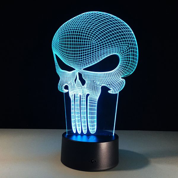 

Хэллоуин Издатель 3D Illusion лампа 3D оптическая лампа Night Light батареи DC 5V Dropship оптовой