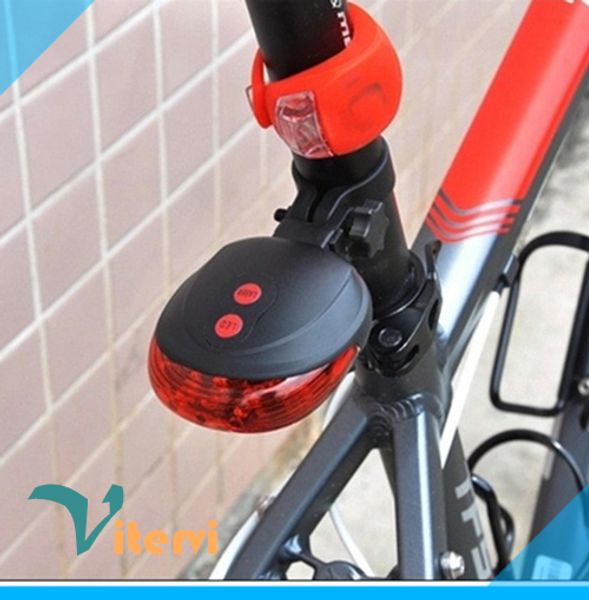 

5LED 2Laser led Bike light 7 Flash Mode bicycle Rear light waterproof Laser Tail Warning Lamps Flashing 5 led 2 laser caution light